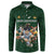 Custom Rugby Southern Hemisphere Button Sweatshirt Argentina AUNZ South Africa Mascot Green - Wonder Print Shop