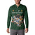 Custom Rugby Southern Hemisphere Button Sweatshirt Argentina AUNZ South Africa Mascot Green - Wonder Print Shop