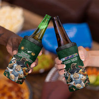 Custom Rugby Southern Hemisphere 4 in 1 Can Cooler Tumbler Argentina AUNZ South Africa Mascot Green - Wonder Print Shop