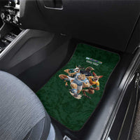Custom Rugby Southern Hemisphere Car Mats Argentina AUNZ South Africa Mascot Green - Wonder Print Shop