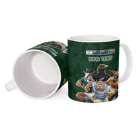 Custom Rugby Southern Hemisphere Ceramic Mug Argentina AUNZ South Africa Mascot Green - Wonder Print Shop