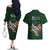 Custom Rugby Southern Hemisphere Couples Matching Off The Shoulder Long Sleeve Dress and Hawaiian Shirt Argentina AUNZ South Africa Mascot Green - Wonder Print Shop