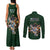 Custom Rugby Southern Hemisphere Couples Matching Tank Maxi Dress and Long Sleeve Button Shirt Argentina AUNZ South Africa Mascot Green - Wonder Print Shop