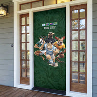 Custom Rugby Southern Hemisphere Door Cover Argentina AUNZ South Africa Mascot Green - Wonder Print Shop