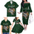 Custom Rugby Southern Hemisphere Family Matching Off The Shoulder Long Sleeve Dress and Hawaiian Shirt Argentina AUNZ South Africa Mascot Green - Wonder Print Shop