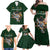 Custom Rugby Southern Hemisphere Family Matching Off Shoulder Maxi Dress and Hawaiian Shirt Argentina AUNZ South Africa Mascot Green - Wonder Print Shop