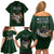 Custom Rugby Southern Hemisphere Family Matching Off Shoulder Short Dress and Hawaiian Shirt Argentina AUNZ South Africa Mascot Green - Wonder Print Shop