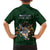 Custom Rugby Southern Hemisphere Family Matching Summer Maxi Dress and Hawaiian Shirt Argentina AUNZ South Africa Mascot Green - Wonder Print Shop