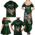 Custom Rugby Southern Hemisphere Family Matching Summer Maxi Dress and Hawaiian Shirt Argentina AUNZ South Africa Mascot Green - Wonder Print Shop