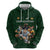 Custom Rugby Southern Hemisphere Hoodie Argentina AUNZ South Africa Mascot Green - Wonder Print Shop