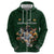 Custom Rugby Southern Hemisphere Hoodie Argentina AUNZ South Africa Mascot Green - Wonder Print Shop