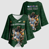 Custom Rugby Southern Hemisphere Kimono Sleeve Blouse Argentina AUNZ South Africa Mascot Green - Wonder Print Shop