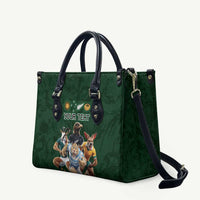 Custom Rugby Southern Hemisphere Leather Bag Argentina AUNZ South Africa Mascot Green - Wonder Print Shop