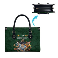 Custom Rugby Southern Hemisphere Leather Bag Argentina AUNZ South Africa Mascot Green - Wonder Print Shop