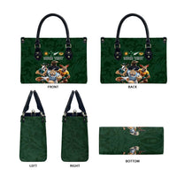 Custom Rugby Southern Hemisphere Leather Bag Argentina AUNZ South Africa Mascot Green - Wonder Print Shop