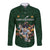 Custom Rugby Southern Hemisphere Long Sleeve Button Shirt Argentina AUNZ South Africa Mascot Green - Wonder Print Shop