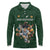 Custom Rugby Southern Hemisphere Long Sleeve Polo Shirt Argentina AUNZ South Africa Mascot Green - Wonder Print Shop