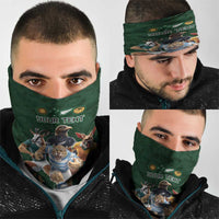 Custom Rugby Southern Hemisphere Neck Gaiter Argentina AUNZ South Africa Mascot Green - Wonder Print Shop