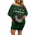 Custom Rugby Southern Hemisphere Off Shoulder Short Dress Argentina AUNZ South Africa Mascot Green - Wonder Print Shop