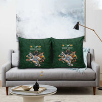 Custom Rugby Southern Hemisphere Pillow Cover Argentina AUNZ South Africa Mascot Green - Wonder Print Shop
