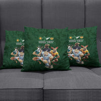 Custom Rugby Southern Hemisphere Pillow Cover Argentina AUNZ South Africa Mascot Green - Wonder Print Shop