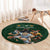 Custom Rugby Southern Hemisphere Round Carpet Argentina AUNZ South Africa Mascot Green - Wonder Print Shop