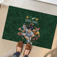 Custom Rugby Southern Hemisphere Rubber Doormat Argentina AUNZ South Africa Mascot Green - Wonder Print Shop