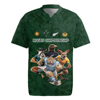 Custom Rugby Southern Hemisphere Rugby Jersey Argentina AUNZ South Africa Mascot Green - Wonder Print Shop