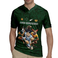 Custom Rugby Southern Hemisphere Rugby Jersey Argentina AUNZ South Africa Mascot Green - Wonder Print Shop