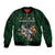 Custom Rugby Southern Hemisphere Sleeve Zip Bomber Jacket Argentina AUNZ South Africa Mascot Green - Wonder Print Shop