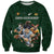 Custom Rugby Southern Hemisphere Sweatshirt Argentina AUNZ South Africa Mascot Green - Wonder Print Shop