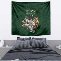 Custom Rugby Southern Hemisphere Tapestry Argentina AUNZ South Africa Mascot Green - Wonder Print Shop