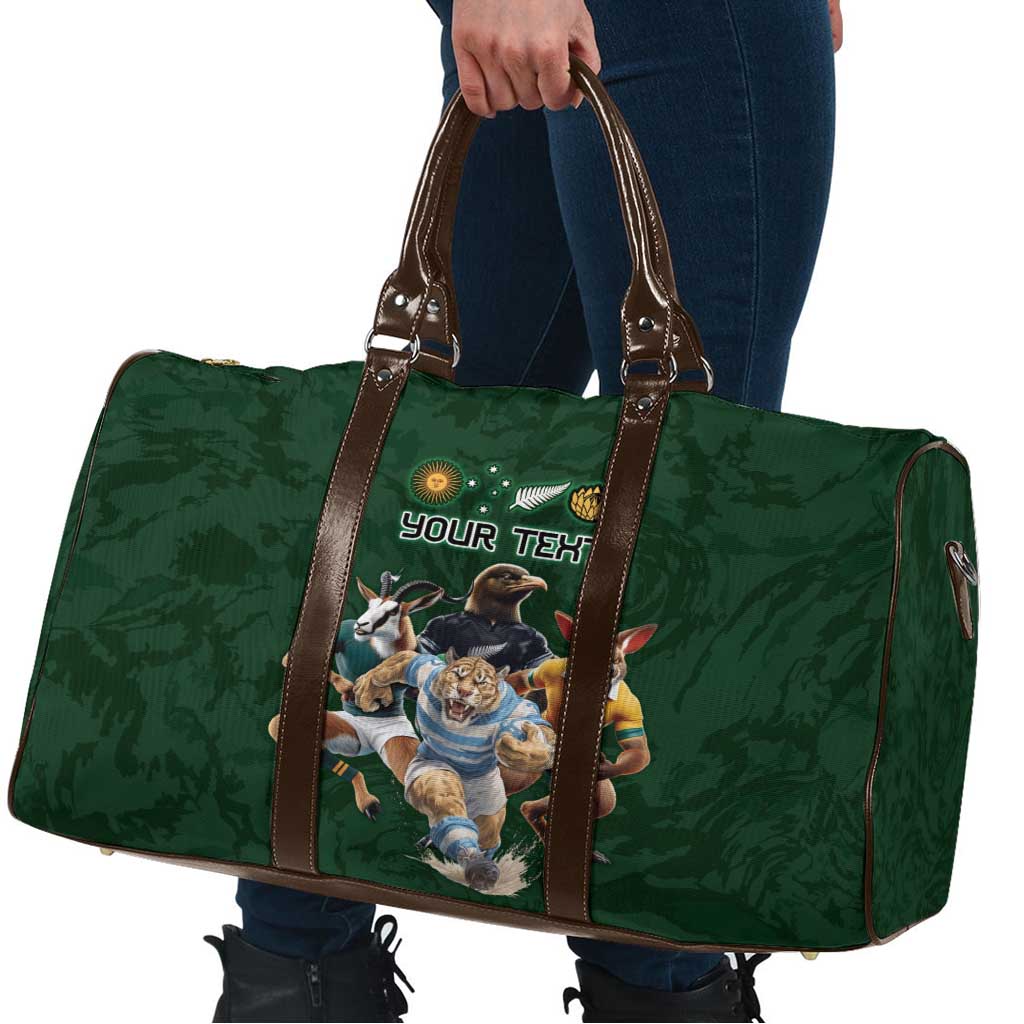 Custom Rugby Southern Hemisphere Travel Bag Argentina AUNZ South Africa Mascot Green - Wonder Print Shop