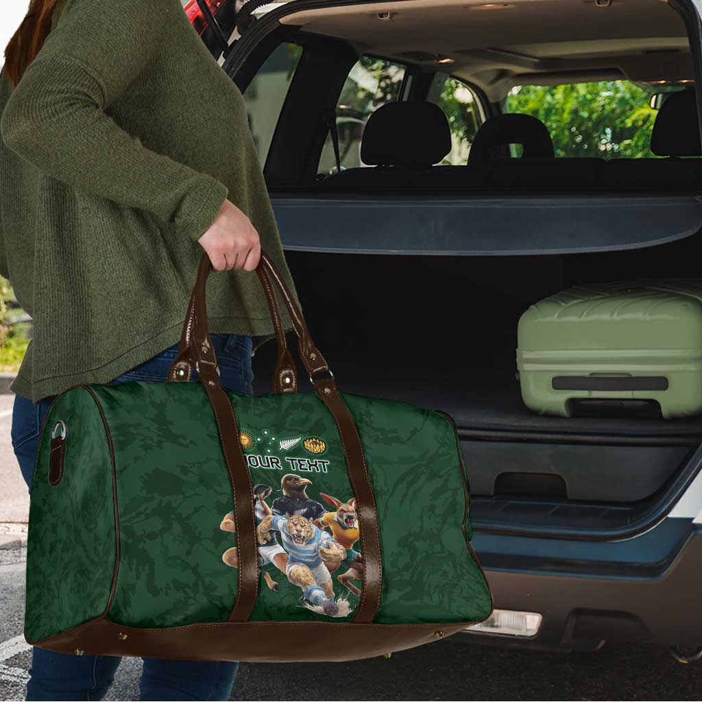 Custom Rugby Southern Hemisphere Travel Bag Argentina AUNZ South Africa Mascot Green - Wonder Print Shop