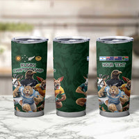 Custom Rugby Southern Hemisphere Tumbler Cup Argentina AUNZ South Africa Mascot Green - Wonder Print Shop