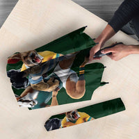 Custom Rugby Southern Hemisphere Umbrella Argentina AUNZ South Africa Mascot Green - Wonder Print Shop