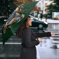 Custom Rugby Southern Hemisphere Umbrella Argentina AUNZ South Africa Mascot Green - Wonder Print Shop