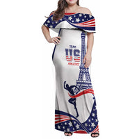 Personalized USA Athletics Family Matching Off Shoulder Maxi Dress and Hawaiian Shirt One For All Summer Sport LT9 - Wonder Print Shop
