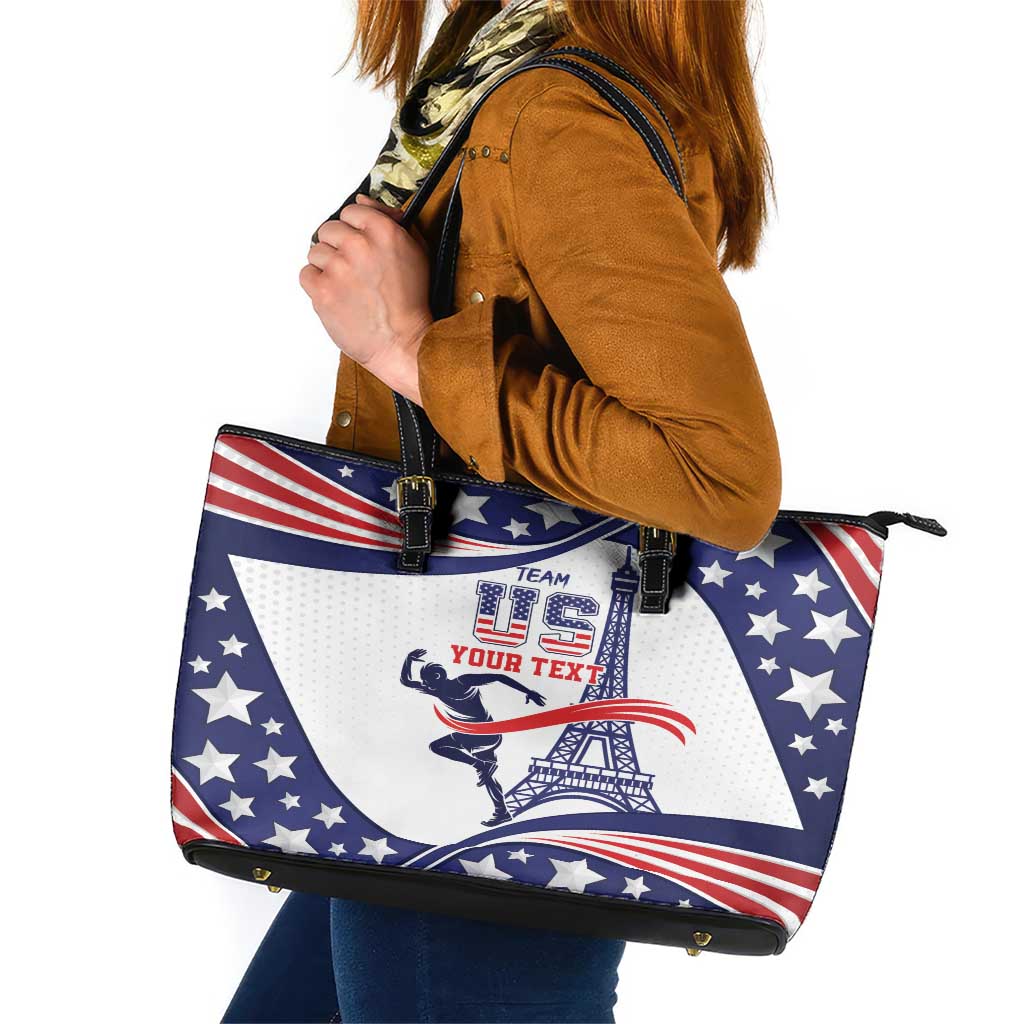 Personalized USA Athletics Leather Tote Bag One For All Summer Sport - Wonder Print Shop