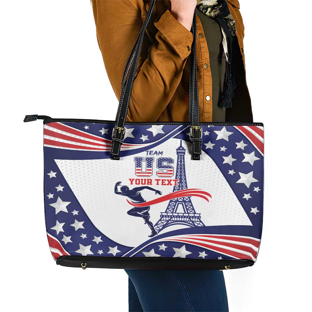 Personalized USA Athletics Leather Tote Bag One For All Summer Sport - Wonder Print Shop
