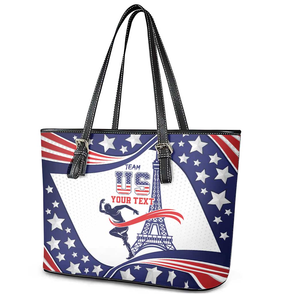 Personalized USA Athletics Leather Tote Bag One For All Summer Sport - Wonder Print Shop