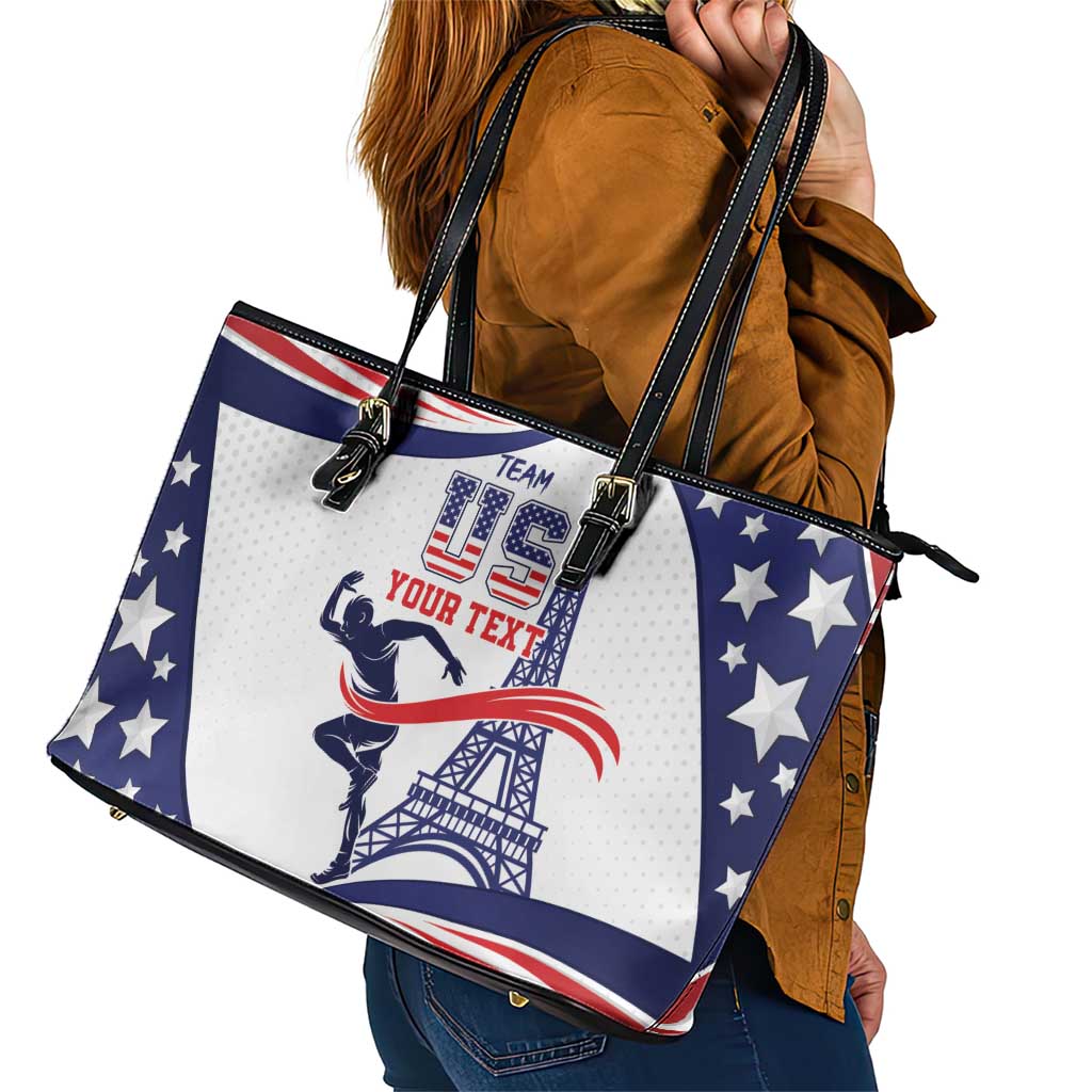 Personalized USA Athletics Leather Tote Bag One For All Summer Sport - Wonder Print Shop