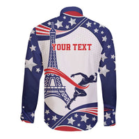 Personalized USA Athletics Long Sleeve Button Shirt One For All Summer Sport - Wonder Print Shop