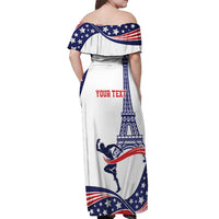 Personalized USA Athletics Off Shoulder Maxi Dress One For All Summer Sport - Wonder Print Shop