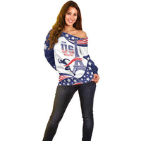 Personalized USA Athletics Off Shoulder Sweater One For All Summer Sport - Wonder Print Shop