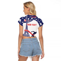 Personalized USA Athletics Raglan Cropped T Shirt One For All Summer Sport - Wonder Print Shop