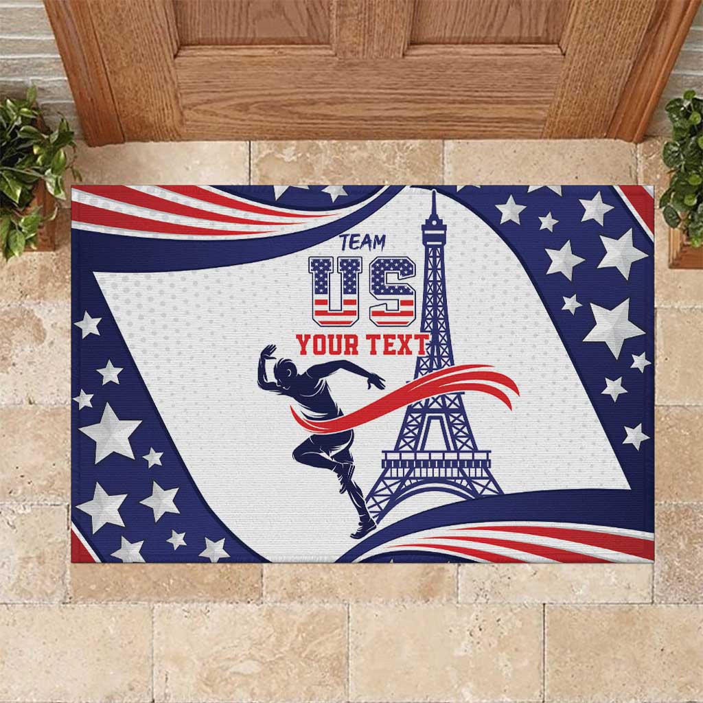 Personalized USA Athletics Rubber Doormat One For All Summer Sport - Wonder Print Shop
