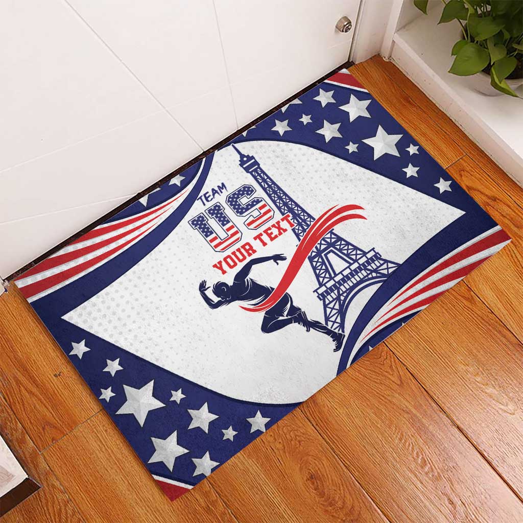 Personalized USA Athletics Rubber Doormat One For All Summer Sport - Wonder Print Shop