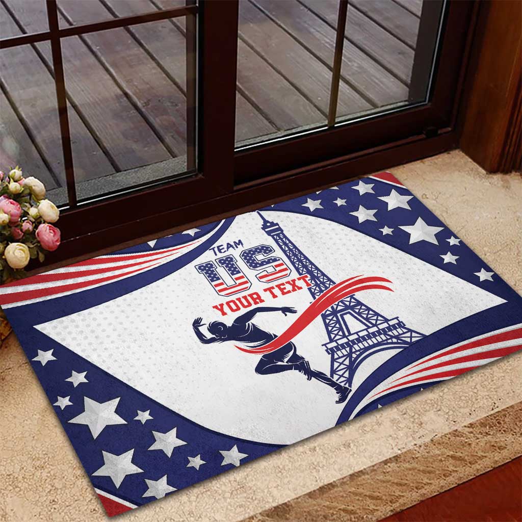 Personalized USA Athletics Rubber Doormat One For All Summer Sport - Wonder Print Shop