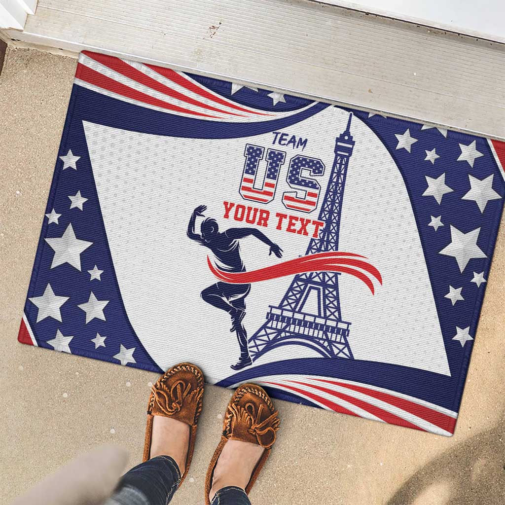 Personalized USA Athletics Rubber Doormat One For All Summer Sport - Wonder Print Shop